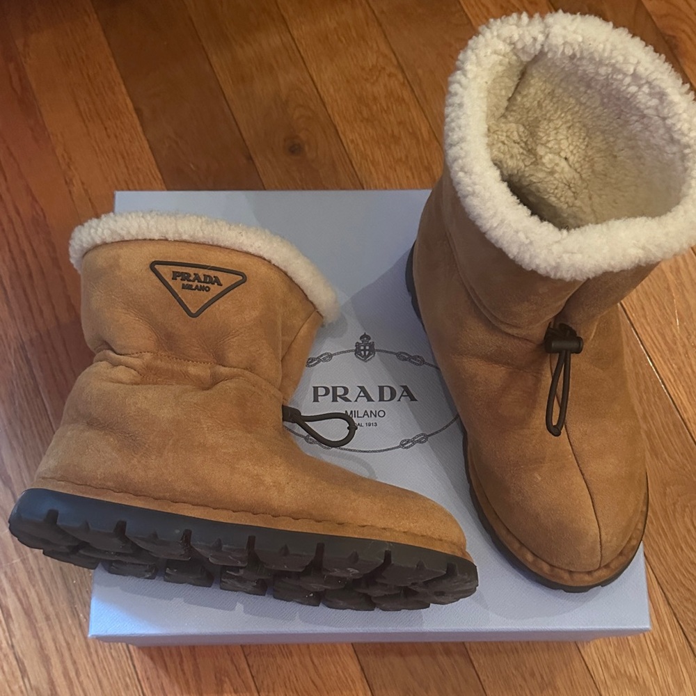 Prada shearling boots